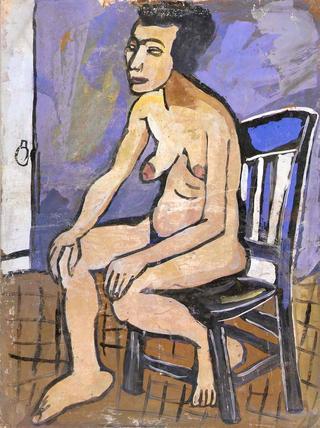 Seated Female Nude in Chair