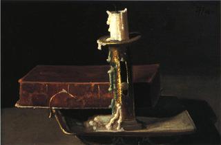 Still Life with Candlestick and Book