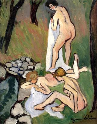 Bathers on the Bank of a River (study)