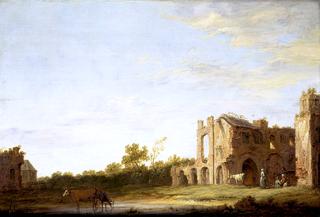 Landscape with the Ruins of Rijnsburg Abbey, near Leiden
