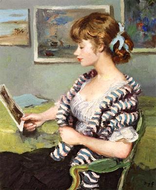 Young Woman with Print