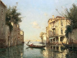 Gondolier on a Venetian Canal