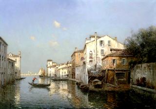 A Gondolier on a Venetian canal
