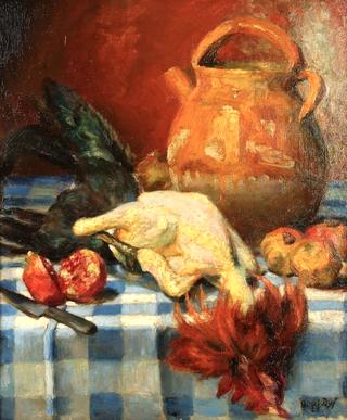 Still Life with Chicken and Pomegranate