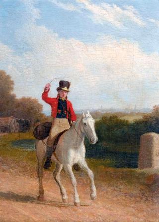 A Boy Riding a Grey Pony
