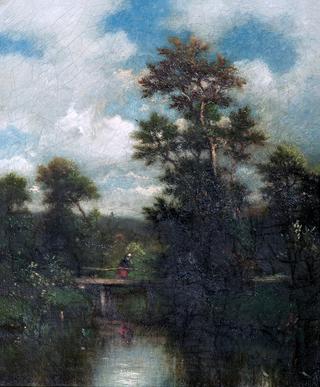 Landscape with Figure on Bridge