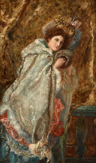 Portrait of an Elegant Woman with Muff