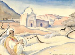 Moroccan Landscape with a Man