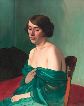 Young Woman with Green Scarf