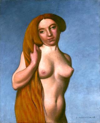 Torso of a Woman with Loose Red Hair