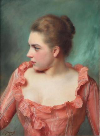Portrait of a Lady in a Pink Dress