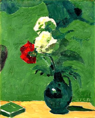 Still Life with Bouquet in a Green Vase