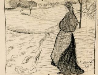 Woman Standing in a Landscape