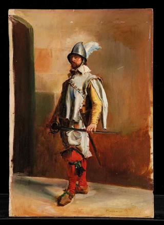 Full-length Portrait of a Swiss Guard Soldier