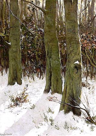 Trees in a Winter Landscape