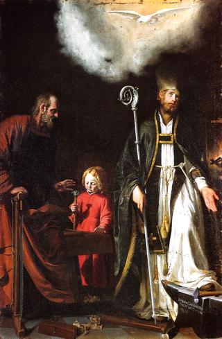 Jesus as a Child between Saints Joseph and Eligio