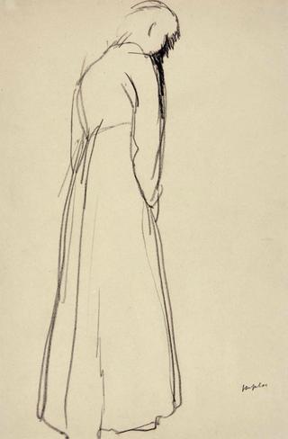 Standing Figure with Long Dress