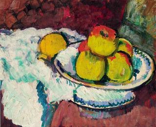 Still Life with Apples on a Fruit Stand