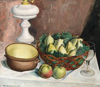 Still life with pears and apples