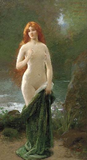 A Nymph by a Woodland Pool