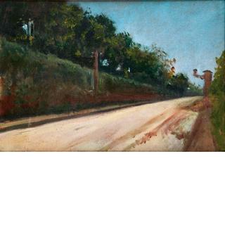 Landscape with Road and Hedge