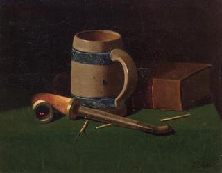 Still Life with Pipe, Mug and Book