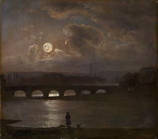 Moonlit View of the River Elbe at Dresden