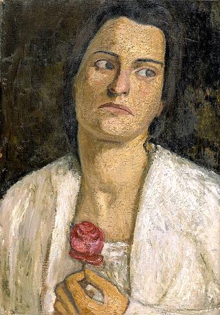 Half-Length portrait of sculptor Clara Rilke-Westhoff