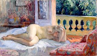 Reclining Nude in front a a Window