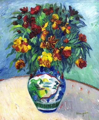 Wallflowers in a Chinese Vase
