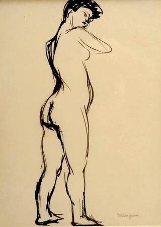 Standing Nude in Profile