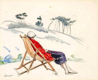 Woman in a Deck Chair