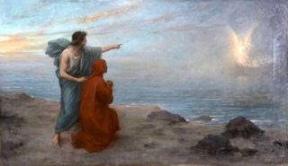 Dante and Virgil on the Shores of Purgatory