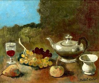 Still Life with Teapot and Bunch of Grapes