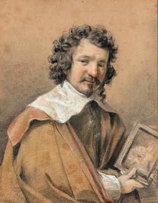 Portrait of an Artist Holding a Painting or a Miniature,