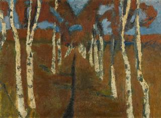 Path with birches