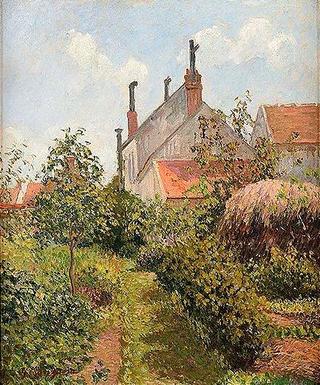 Thatched cottage and garden, Eragny