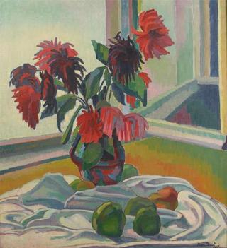 Composition with flowers and fruit