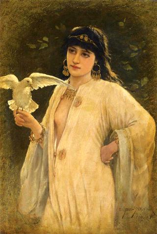 Young Beauty with Dove