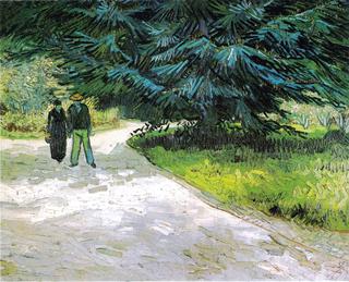 Couple in the Park at Arles ~ The garden of the poet III