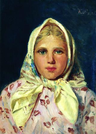 Girl Wearing a Headscarf