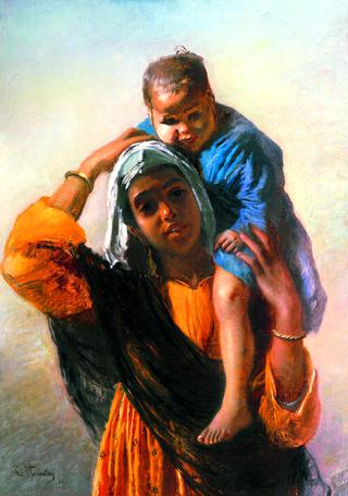 Arab Woman with a Child