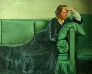 艺术家妻子爱丽丝·罗森斯坦的肖像