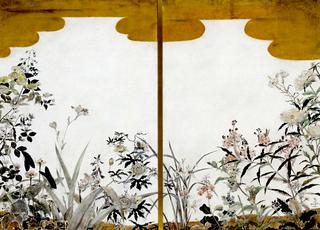 Flowers: a Two-Panel Screen