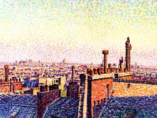 View of the Roofs of Paris at Noon