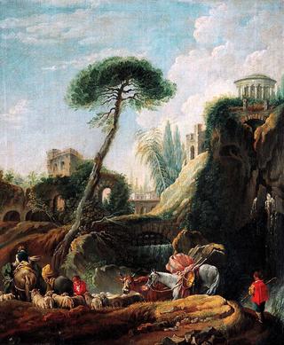 View of Tivoli with the Temple of Vesta (Boulogne version)