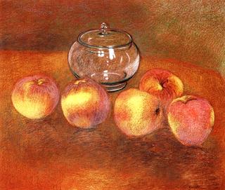 Apples and Glass Bowl