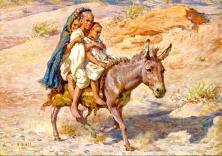 Young Children on a Donkey