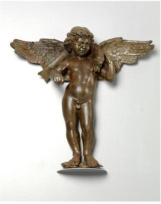 Winged Putto with a Fantastic Fish