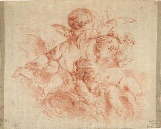 Putti on a Cloud with a Dove